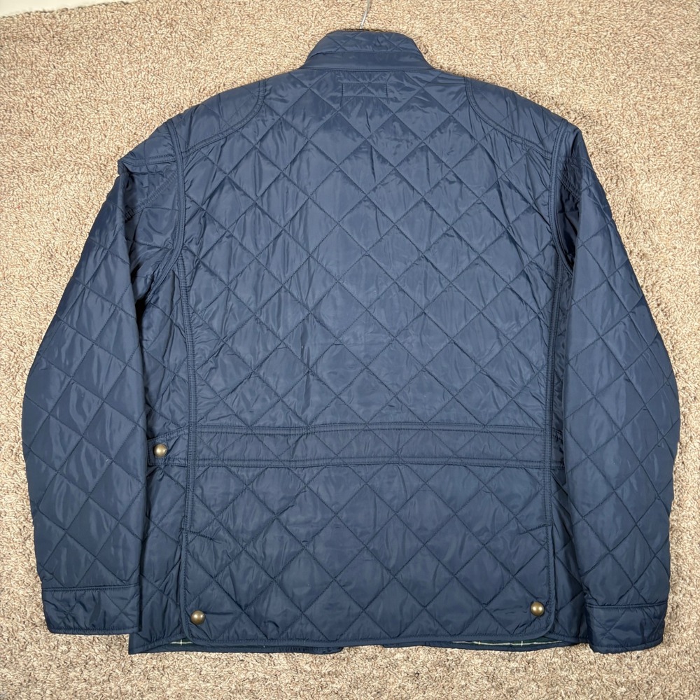 Polo Ralph Lauren Mens XL Navy Blue Quilted Field Jacket Plaid Lining - Picture 9 of 10